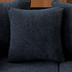 Canapé d'angle modulable 2 places en chenille nuage bleu 105.2, combinaison libre