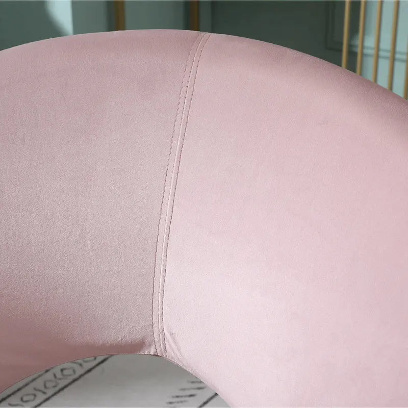 Fauteuil d'appoint en velours avec piètement luge doré – Dossier incurvé, plusieurs coloris (71 cm L x 63,5 cm P x 80 cm H)