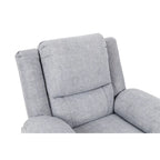 Fauteuil inclinable releveur en velours gris clair avec 8 points de massage, chaleur lombaire et chargement USB