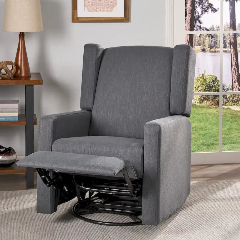Fauteuil inclinable pivotant et coulissant avec dossier haut rembourré – Mécanisme à levier, pour Chambre d'enfant et Salon