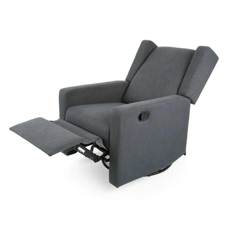 Fauteuil inclinable pivotant et coulissant avec dossier haut rembourré – Mécanisme à levier, pour Chambre d'enfant et Salon