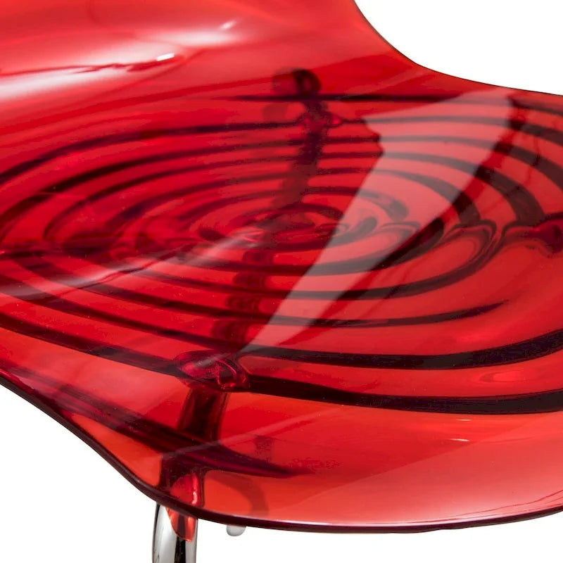 Chaise de salle à manger en acrylique transparent avec pieds chromés – Empilable, lot de 2 (80 cm H x 49,5 cm L)
