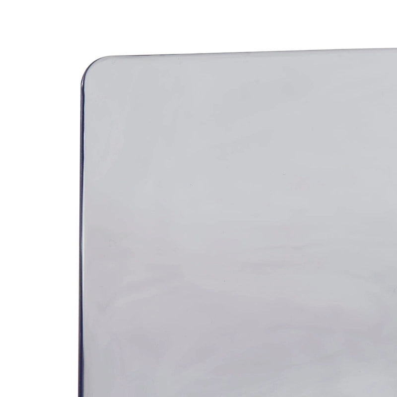 Chaise de salle à manger en acrylique transparent avec pieds chromés – Empilable, lot de 2 (80 cm H x 49,5 cm L)