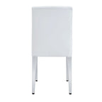 Lot de 4 chaises de salle à manger, chaises d'appoint sans accoudoirs rembourrées, chaises de salon modernes en cuir PU avec dossier pour salle à manger