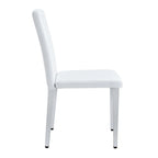 Lot de 4 chaises de salle à manger, chaises d'appoint sans accoudoirs rembourrées, chaises de salon modernes en cuir PU avec dossier pour salle à manger