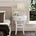 2 TABLES BASSES LATÉRALES À 2 NIVEAUX ROND DE CANAPÉ CHAMBRE À COUCHER - Voir les détails