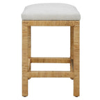 Tabouret de comptoir solide tissé à la main - 26 - Marron
