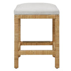 Tabouret de comptoir solide tissé à la main - 26 - Marron