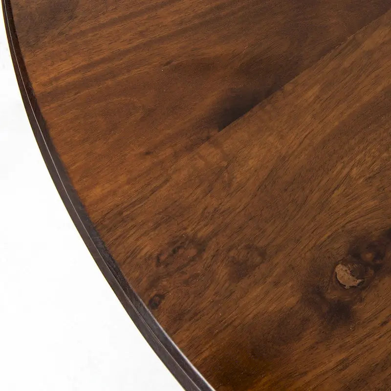 Table de salle à manger ronde moderne en bois massif de 48 pouces