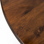 Table de salle à manger ronde moderne en bois massif de 48 pouces