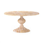 Table de salle à manger ronde moderne en bois massif de 48 pouces