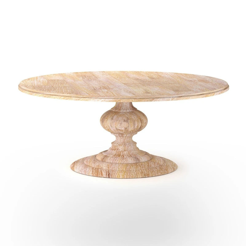 Table de salle à manger ronde moderne en bois massif de 48 pouces