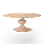 Table de salle à manger ronde moderne en bois massif de 48 pouces