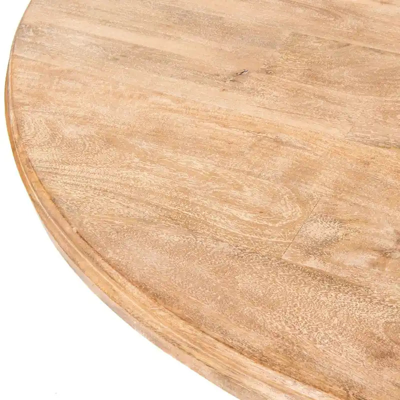 Table de salle à manger ronde moderne en bois massif de 48 pouces
