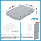 Organisateur de tiroir autocollant sous le bureau – ABS, lot de 4 (22 x 15,5 x 3,5 cm)