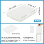 Organisateur de tiroir autocollant sous le bureau – ABS, lot de 4 (22 x 15,5 x 3,5 cm)