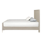 Lit plateforme moderne en bois massif avec pieds en métal – Expresso ou Chêne naturel (Queen/King, capacité de 450 kg)