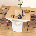 55,7" Grand îlot de cuisine avec 2 abattants (tabourets non inclus)
