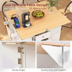55,7" Grand îlot de cuisine avec 2 abattants (tabourets non inclus)
