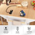 55,7" Grand îlot de cuisine avec 2 abattants (tabourets non inclus)
