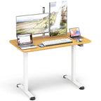 Bureau électrique réglable en hauteur – Plateau 112x61 cm, hauteur 71-115,5 cm, capacité 81,6 kg