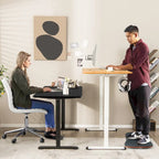 Bureau électrique réglable en hauteur – Plateau 112x61 cm, hauteur 71-115,5 cm, capacité 81,6 kg
