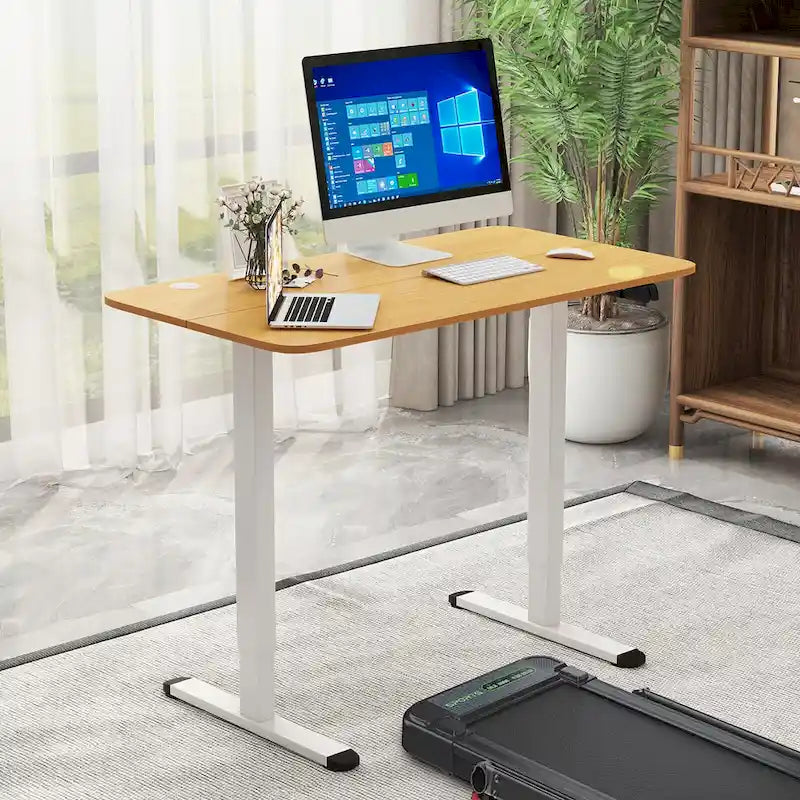 Bureau électrique réglable en hauteur – Plateau 112x61 cm, hauteur 71-115,5 cm, capacité 81,6 kg