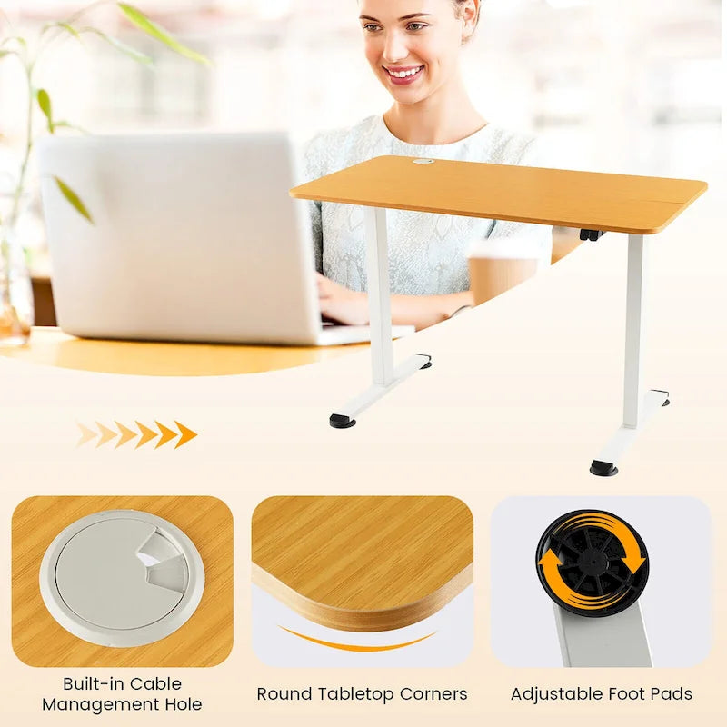 Bureau électrique réglable en hauteur – Plateau 112x61 cm, hauteur 71-115,5 cm, capacité 81,6 kg