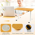Bureau électrique réglable en hauteur – Plateau 112x61 cm, hauteur 71-115,5 cm, capacité 81,6 kg