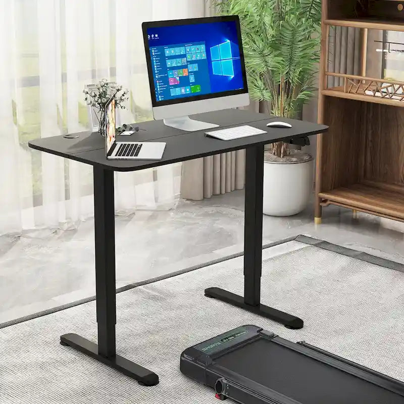 Bureau électrique réglable en hauteur – Plateau 112x61 cm, hauteur 71-115,5 cm, capacité 81,6 kg