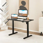 Bureau électrique réglable en hauteur – Plateau 112x61 cm, hauteur 71-115,5 cm, capacité 81,6 kg