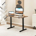 Bureau électrique réglable en hauteur – Plateau 112x61 cm, hauteur 71-115,5 cm, capacité 81,6 kg
