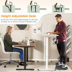 Bureau électrique réglable en hauteur – Plateau 112x61 cm, hauteur 71-115,5 cm, capacité 81,6 kg