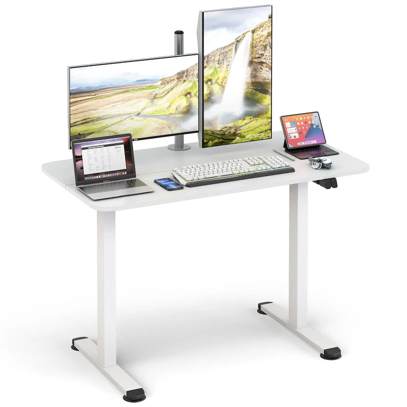 Bureau électrique réglable en hauteur – Plateau 112x61 cm, hauteur 71-115,5 cm, capacité 81,6 kg