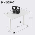 Bureau électrique réglable en hauteur – Plateau 112x61 cm, hauteur 71-115,5 cm, capacité 81,6 kg