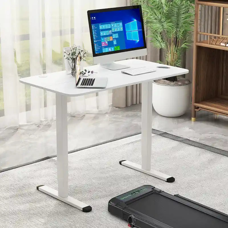 Bureau électrique réglable en hauteur – Plateau 112x61 cm, hauteur 71-115,5 cm, capacité 81,6 kg