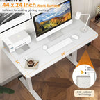 Bureau électrique réglable en hauteur – Plateau 112x61 cm, hauteur 71-115,5 cm, capacité 81,6 kg