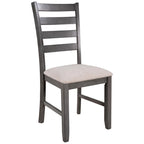 Ensemble de salle à manger rustique gris 6 pièces avec table rectangulaire et 4 chaises