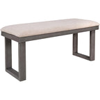 Ensemble de salle à manger rustique gris 6 pièces avec table rectangulaire et 4 chaises