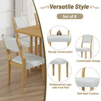 Ensemble de salle à manger de style ferme en bois extensible de 9 pièces avec 2 rallonges amovibles et 8 chaises rembourrées