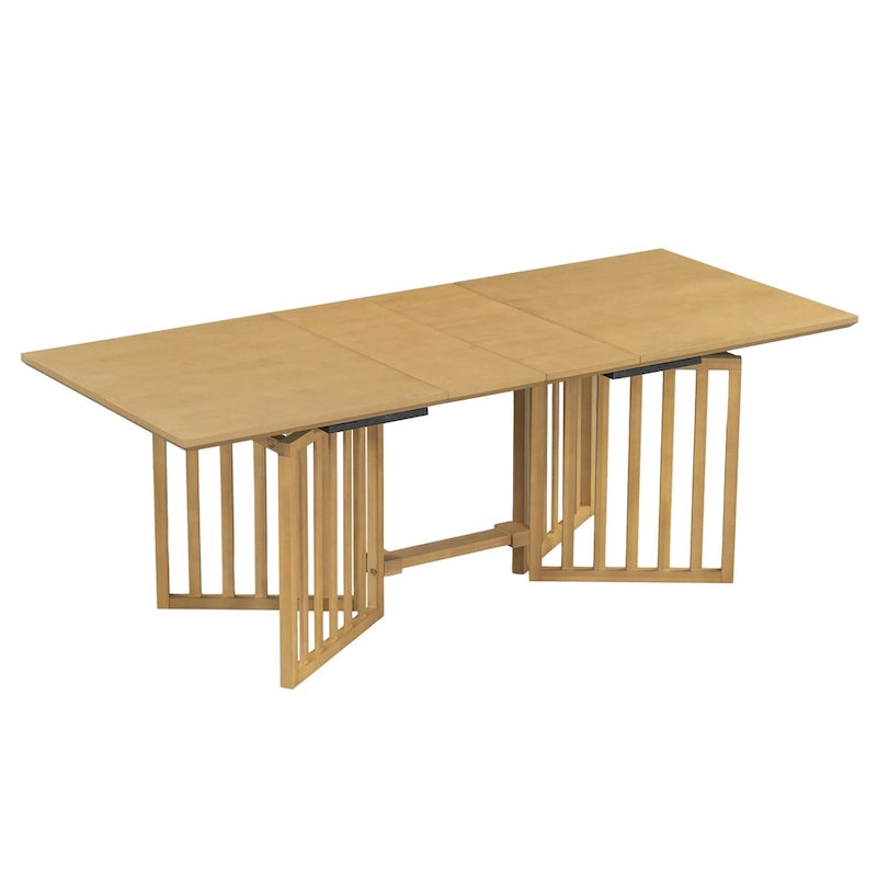 Ensemble de salle à manger de style ferme en bois extensible de 9 pièces avec 2 rallonges amovibles et 8 chaises rembourrées