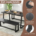 63 Grande table à manger pour 4 à 6 personnes avec métal robuste - Voir les détails