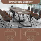 63 Grande table à manger pour 4 à 6 personnes avec métal robuste - Voir les détails