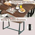 63 Grande table à manger pour 4 à 6 personnes avec métal robuste - Voir les détails