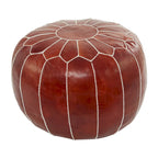 Pouf bohème en cuir