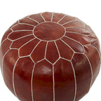 Pouf bohème en cuir