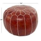Pouf bohème en cuir