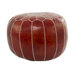 Pouf bohème en cuir