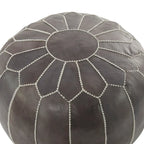 Pouf bohème en cuir
