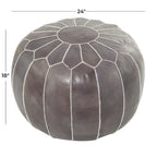 Pouf bohème en cuir